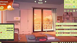 Big Blonde Step Sister Rides Giant Cock In Harem Game At Night