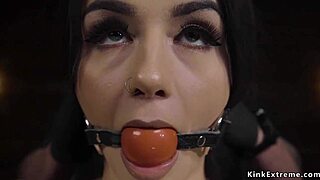 Fresh pale brunette tries bondage and gets tied up!