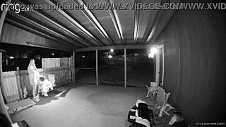 Amateurs bent over for wet pussy sucking and creampie in public