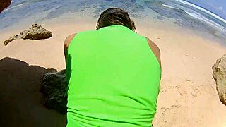 amateurs get wild with screaming sex on a paradise beach under the open sky.