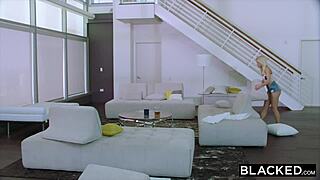 blonde college girl punished by bbc 😈