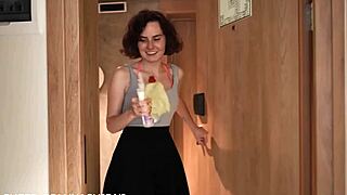 She needed cash, so she cleaned bare for monster cock action. Cute anime twist!