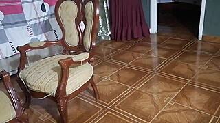 I discovered my Latina stepsister fanning her pussy and fucked her passionately