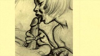 Vintage erotic drawings bring old-school charm to life