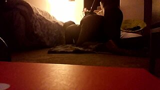 big ass brown chick sucking then getting fucked at home