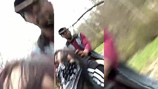 Emo slut takes it hard on a tree stump. Public pounding with dirty talk.