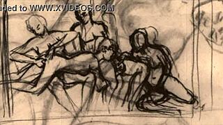 Vintage erotic drawings bring old-school charm to life