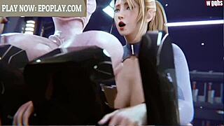 in this samus trap hentai, the character gets caught in a big ass adventure.