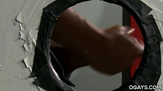 Gay Man Gets Fucked Through Gloryhole in Public Toilet