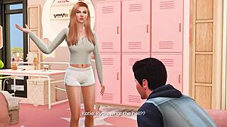 A sneak peek of a 3D animated hentai series with an anime threesome