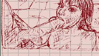 Watch this cute MILF blowjob on that monster cock in dark hentai!!