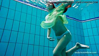 Teen Nina Mohnatka Flashes Her Hairy Tight Pussy on Beach