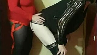 Crossdresser takes ass to mouth