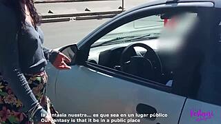 I’m fingering a stranger in his car while hubby films! 😳