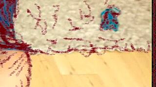 Watch this cute MILF blowjob on that monster cock in dark hentai!!