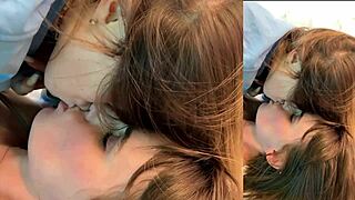 Birthday bash got wild with hot kisses, blowjobs, and a creamy cumshot inside.