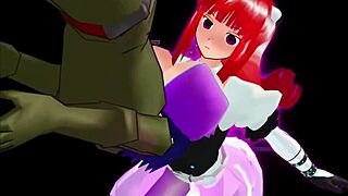 Girl B Hero Battles Monster Lord