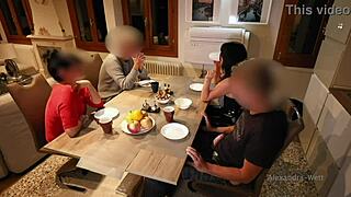 Public extreme I pulled giant cock in restaurant handjob