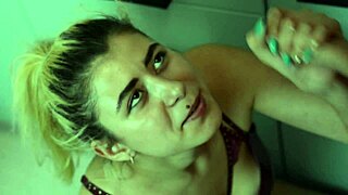 Gave A Blowjob In The Kitchen With Blonde Teen