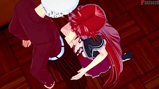 rias gremory and akeno in see-through outfits asking questions in hs dxd ntr madness 😏