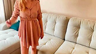 Friend's stepmom caught me jerking and rode me hard. Russian amateur with real talk.