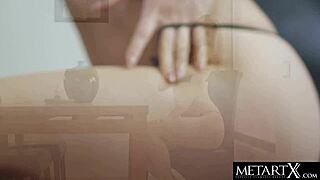 Cute Blonde Takes Off Sexy Lingerie And Rubs Plump Pussy