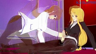 yo, nanoha takamachi and fate testarossa get wild in lesbian futanari hentai play