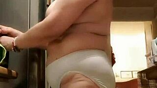 Are those big panties hiding something wild in the kitchen?