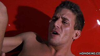 Strong Gay Couple Fucking On The Roof Of A Nice Red Car