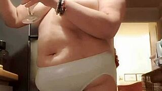 Are those big panties hiding something wild in the kitchen?