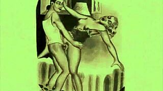 check out this vintage erotic cartoon sketch