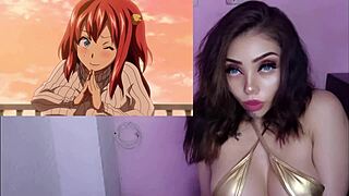 she surprises me masturbating on the beach and invites me to fuck - imaria ep 1