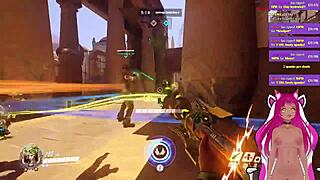 Vtuber Lewdneko plays Overwatch and experiences a playful spanking in part one.