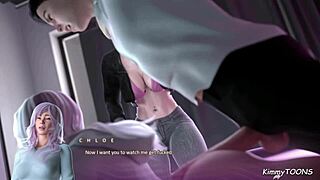 Hey, in Apocalust, this college teen in hoodie gets fucked in dorm while friend watches - so tight! 😈