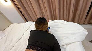 Caught My Cheating Stepsis Having Sex on Video Call, She Takes My Cock