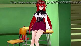 rias gremory and akeno in see-through outfits asking questions in hs dxd ntr madness 😏