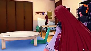 rias gremory and akeno in see-through outfits asking questions in hs dxd ntr madness 😏