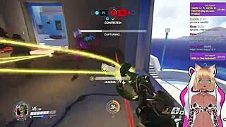 Vtuber Lewdneko plays Overwatch and experiences a playful spanking in part one.