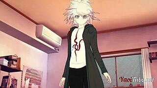 dangan ronpa yaoi blowjob and doggy creampie