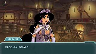 Princess jasmine gets rough doggystyle in cartoon