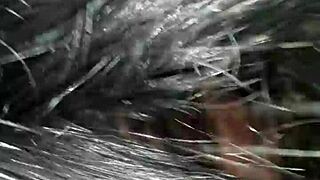 Italian european interracial blowjob scene unfolds.