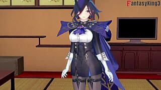 Hey, Clorinde's blowjob in Genshin Impact is pure fantasy! 😍