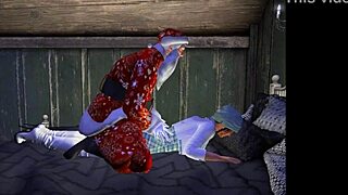 Santa uses back door in christmas hentai cartoon scene