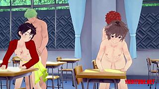 Yaoi mega orgy features Naruto Deku Bakugou Sieg Shirou Luffy Zoro Inosuke in cosplay