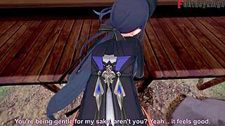 Hey, Clorinde's blowjob in Genshin Impact is pure fantasy! 😍