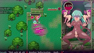 So, we were just chilling with Mage Kanade's futanari dungeon game, no commentary, and ended up in a crazy gangbang with cum-covered feet everywhere. It was pure fetish chaos!