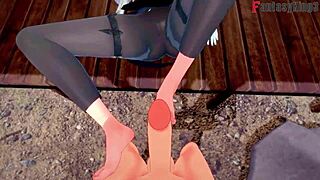 Hey, Clorinde's blowjob in Genshin Impact is pure fantasy! 😍