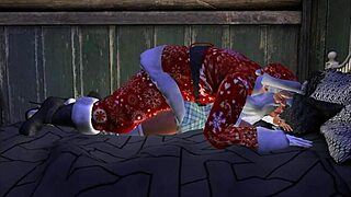 Santa uses back door in christmas hentai cartoon scene