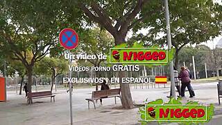 Shy Spanish Petite Vanesa Merino Gets Bent Over For Rough Interracial Blowjob.