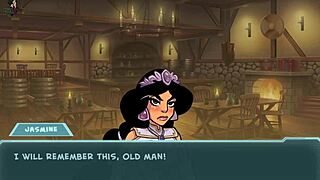 Princess jasmine gets rough doggystyle in cartoon